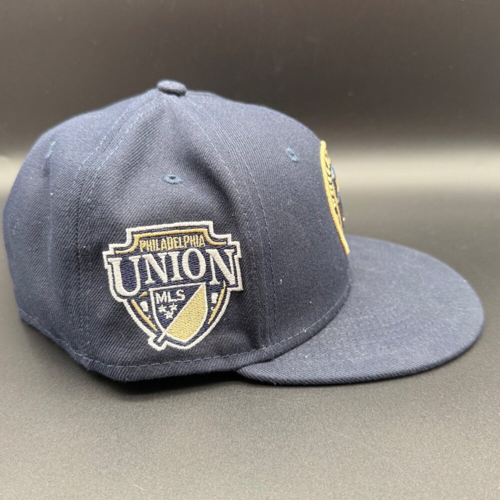 New Era Philadelphia Union Soccer Hat Cap Fitted 7 1/4 MLS 59 Fifty Blue - Picture 7 of 16